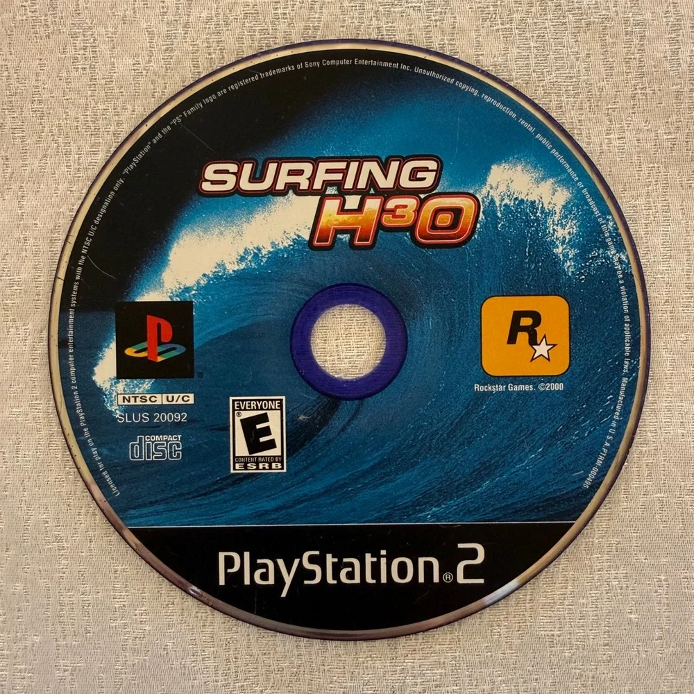 Surfing H3O Sony PlayStation 2 PS2 Game Disc Only Untested Rockstar Games